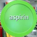 aspirin tablet in green