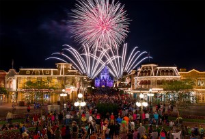 fireworks-at-magic-kingdom-disneyworld-from town-square