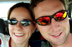 sunglasses-two-pairs-on-female-and-male-protect from-sun